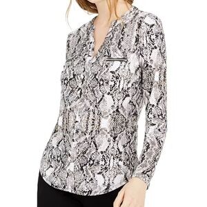 INC International Concepts Snake Print Blouse